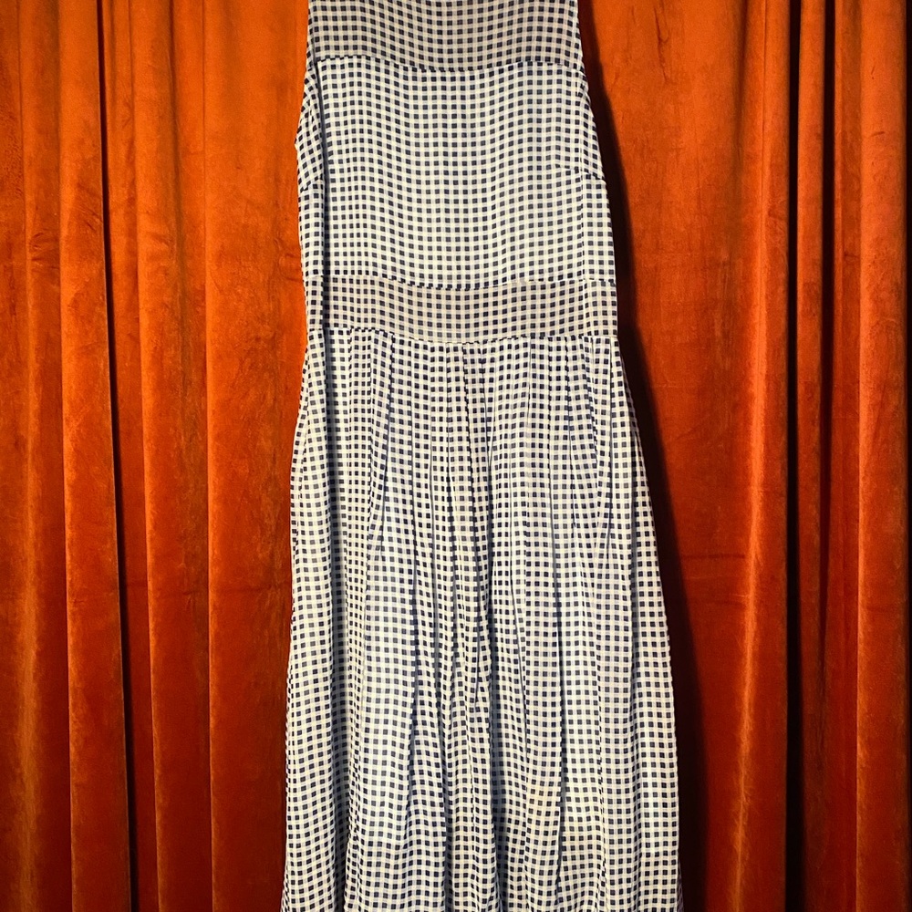 Elegant Black and White Checkered Dress